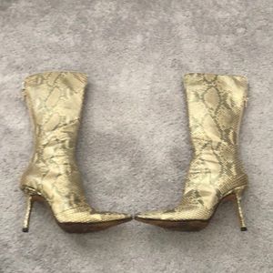 Jimmy Choo python stiletto boots